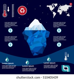 Iceberg Illustration in flat design