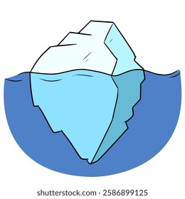 iceberg illustration hand drawn isolated vector