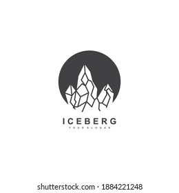 Iceberg illustration logo vector design