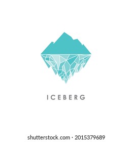 Iceberg illustration logo vector design