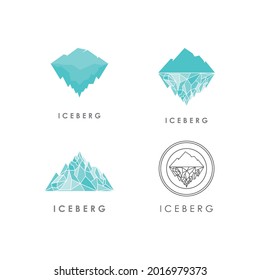 Iceberg illustration logo vector design