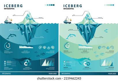 Iceberg Infografische Illustration Licht und Dunkel