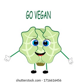 Iceberg Lettuce Vector illustration of green vegetable