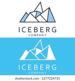 Iceberg Logo Abstract Design. Iceberg Creative Logo with Simple Concept.