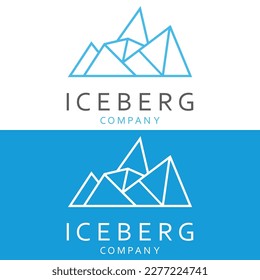 Iceberg Logo Abstract Design. Iceberg Creative Logo with Simple Concept.