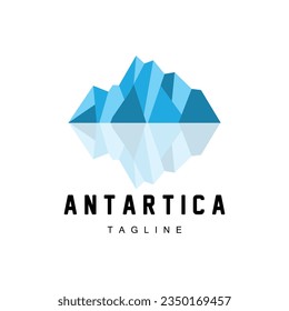 Iceberg-Logo, Antarktis-Logo-Design, Vektor-Vektorgrafik-Vorlage für einfache Natur