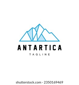 Iceberg-Logo, Antarktis-Logo-Design, Vektor-Vektorgrafik-Vorlage für einfache Natur