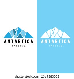 Iceberg-Logo, Antarktis-Logo-Design, Vektor-Vektorgrafik-Vorlage für einfache Natur