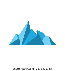 Iceberg Logo, Antarctica Logo Design, Simple Nature Landscape Vector Illustration Template