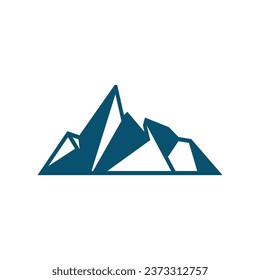 Iceberg Logo, Antarctica Logo Design, Simple Nature Landscape Vector Illustration Template