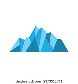 Iceberg Logo, Antarctica Logo Design, Simple Nature Landscape Vector Illustration Template