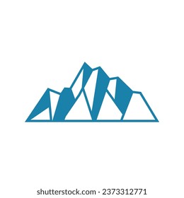 Iceberg Logo, Antarctica Logo Design, Simple Nature Landscape Vector Illustration Template