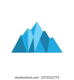 Iceberg Logo, Antarctica Logo Design, Simple Nature Landscape Vector Illustration Template