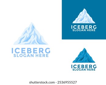 Iceberg logo design, Antarctic Cold Mountain Logo Design, Iceberg Logo Icon Simple Vetor Template