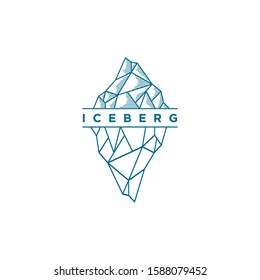 Iceberg logo design illustration vector template