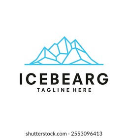 Vector de ilustración de Plantilla de diseño de logotipo de iceberg