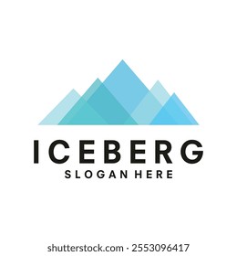 Vector de ilustración de Plantilla de diseño de logotipo de iceberg