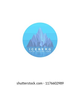 iceberg logo design, iceberg vector icon isolated white background.