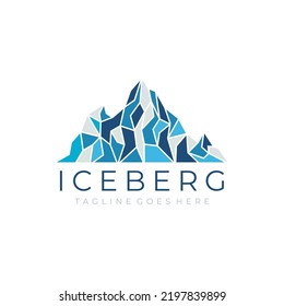 Iceberg logo design vector illustration