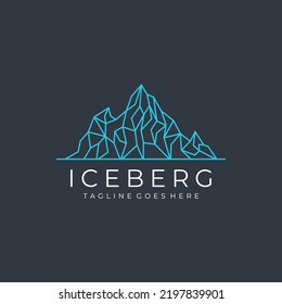 Iceberg logo design vector illustration