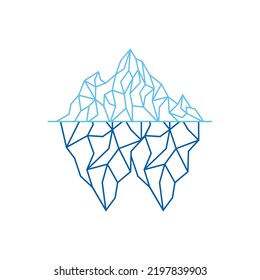 Iceberg logo design vector illustration