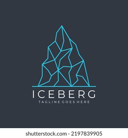 Iceberg logo design vector illustration