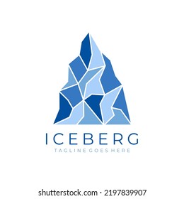 Iceberg logo design vector illustration