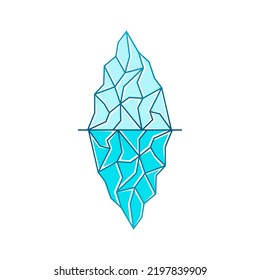 Iceberg logotipo de diseño gráfico vectorial