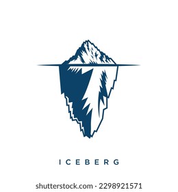 Iceberg logo design vector illustration