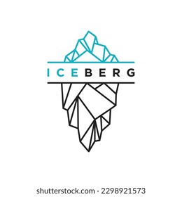 Iceberg logo design vector illustration