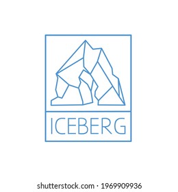 Iceberg logo design vector. Infographic, climate change, global warming, arctic