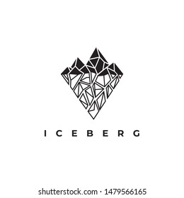 Iceberg Logo Design Vector Template