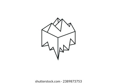 Iceberg logo design vector template