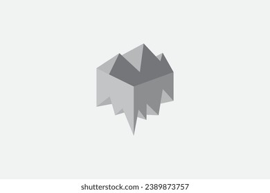 Iceberg logo design vector template