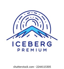 iceberg Logo Design Vintage Emblem Vector illustration Badge Symbol Icon