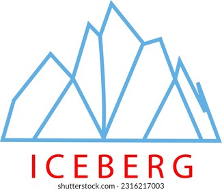 iceberg logo designed with vector illustration
