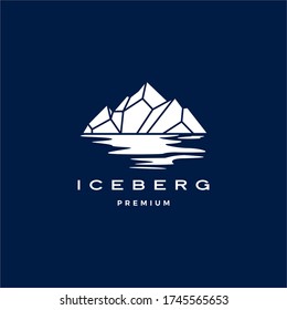 iceberg logo geometric line outline monoline illustration	