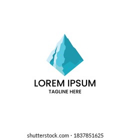 Plantilla de diseño de iconos del logotipo de Iceberg