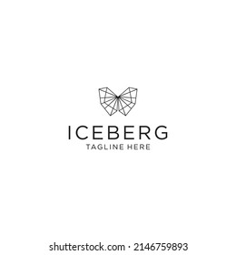 Iceberg logo icon design vector