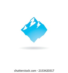 Iceberg Logo Illustration In Isolated White Background