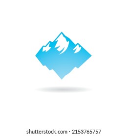 Iceberg Logo Illustration In Isolated White Background