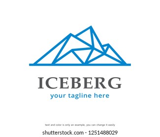 Iceberg Logo Template Design Vector, Emblem, Concept Design, Creative Symbol, Icon