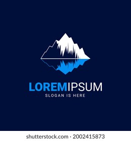 Iceberg logo template vector illustration