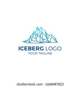 Iceberg logo vector illustration isolated on white background