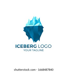 Iceberg logo vector illustration isolated on white background