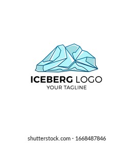 Iceberg logo vector illustration isolated on white background