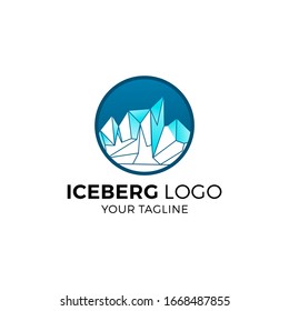 Iceberg logo vector illustration isolated on white background
