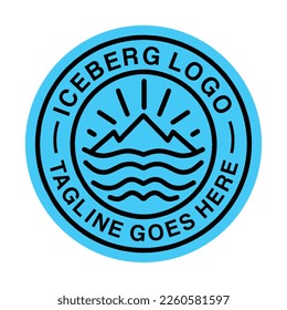 Iceberg Logo Vintage Emblem Vector Design badge illustration Symbol Icon