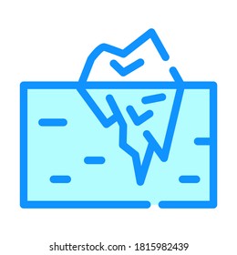 iceberg melting color icon vector. iceberg melting sign. isolated symbol illustration