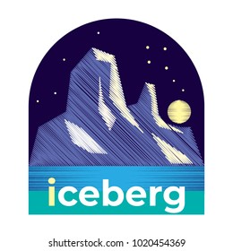 iceberg and moon